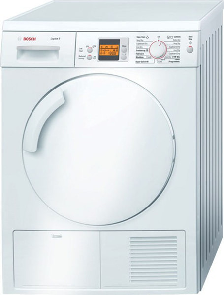 Bosch WTS84509GB Отдельностоящий Фронтальная загрузка 8кг Белый сушилка для белья