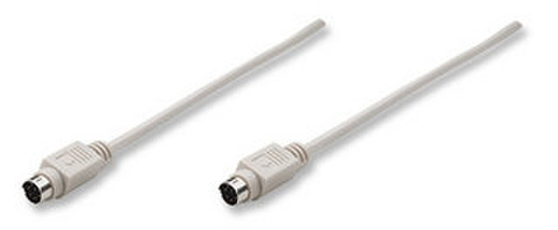 Manhattan Keyboard / Mouse Cable 1.8м Серый кабель PS/2
