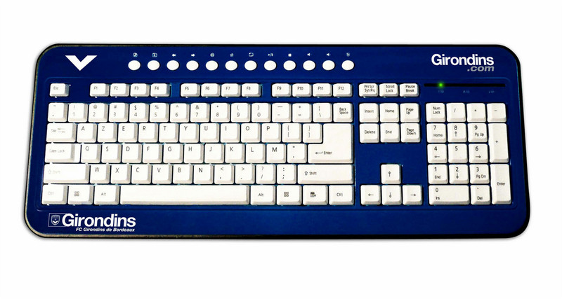 Mad.X BORK-01 USB+PS/2 AZERTY Blue keyboard
