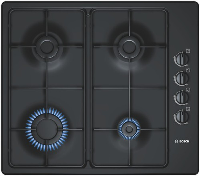 Bosch PBP616B80E Встроенный Gas hob Черный плита