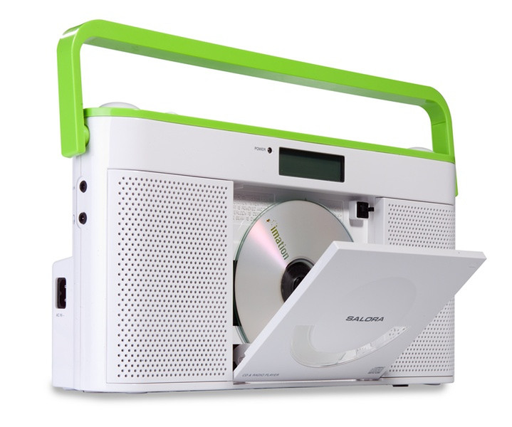 Salora CRP640CD 3Вт Зеленый, Белый CD радио
