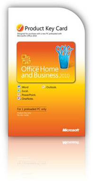 Microsoft Office Home & Business 2010 FR 1user(s) French