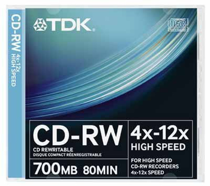 TDK T18792 CD-RW 700МБ 10шт чистые CD