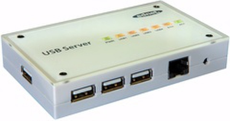 Ednet USB Server 10Мбит/с Белый хаб-разветвитель