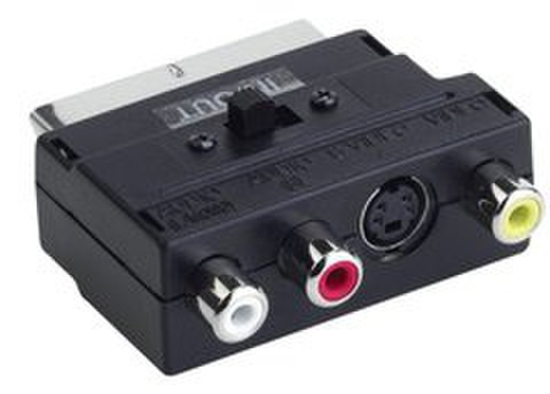 Ednet 84007 S-VHS TV-set Black cable interface/gender adapter