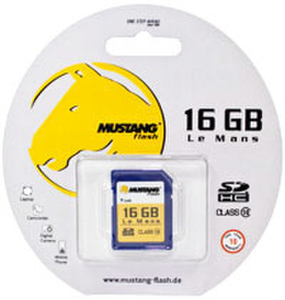 Mustang SD16GHCCL10MU-R 16GB SDHC memory card