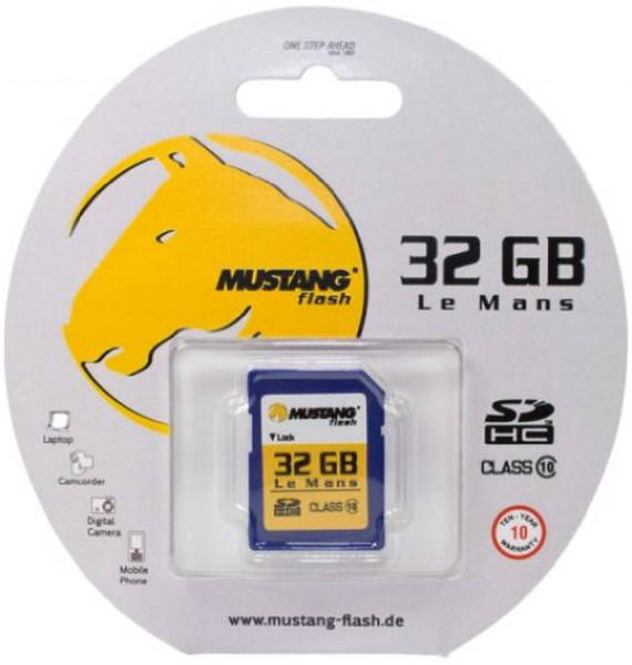 Mustang SD32GHCCL10MU-R 32GB SDHC memory card