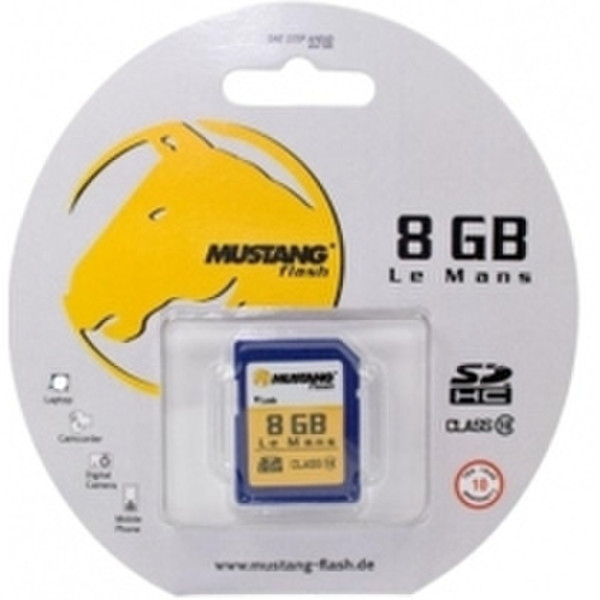 Mustang SD8GHCCL10MU-R 8GB SDHC memory card