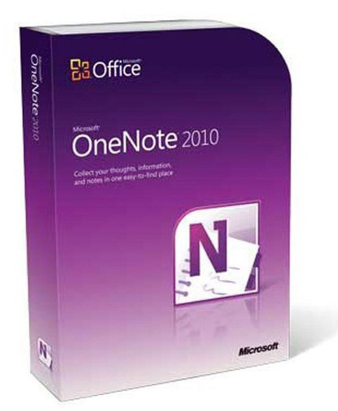 Microsoft OneNote 2010, DVD, 32/64 bit, DE Academic