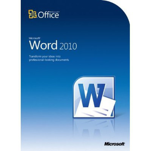 Microsoft Word Home and Student 2010, DVD, 32/64 bit, FR