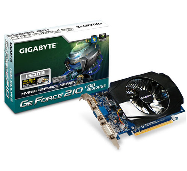 Gigabyte GV-N210D2-1GI GeForce 210 1ГБ GDDR2 видеокарта