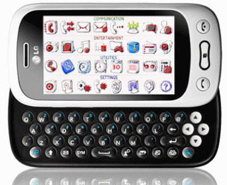 LG GT350 Одна SIM-карта Черный, Белый смартфон
