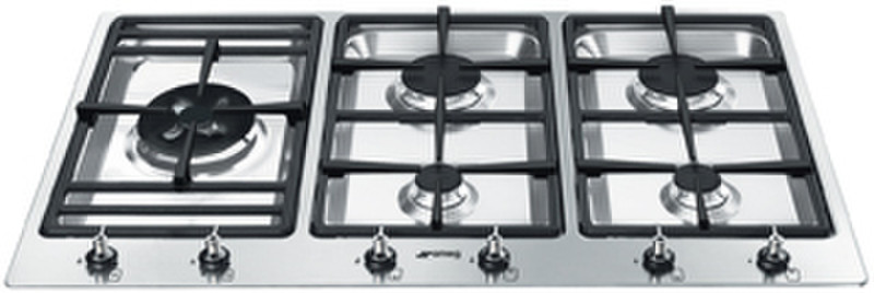 Smeg PS906 built-in Gas hob Stainless steel hob