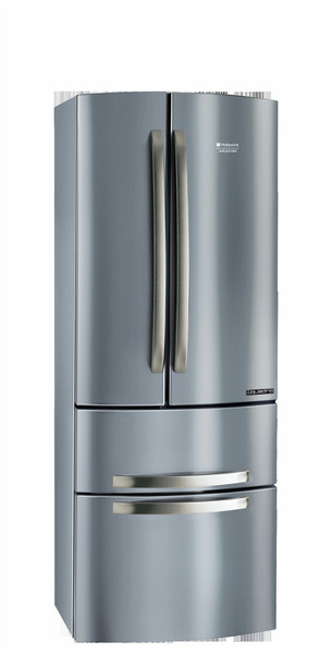 Hotpoint 4D X (TVZ)/HA freestanding 438L Silver side-by-side refrigerator