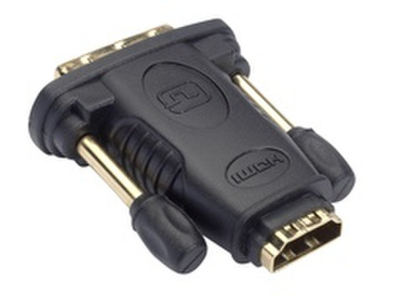 Ednet 84201 HDMI 19-pin DVI-D 24+1 plug Black cable interface/gender adapter