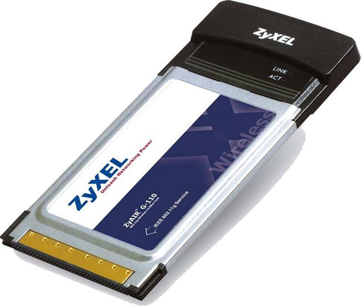 ZyXEL G-110 - 802.11g Wireless CardBus Card Internal 54Mbit/s networking card