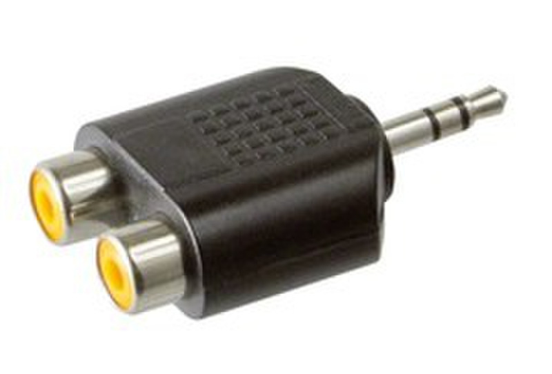 Ednet 2 x RCA - 3.5mm stereo 2 x RCA 3,5 мм Черный кабельный разъем/переходник