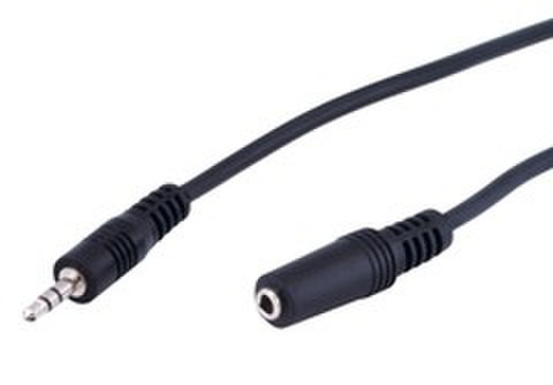 Ednet 3.5mm (F) - 3.5mm (M) 2m 2м 3,5 мм 3,5 мм Черный аудио кабель