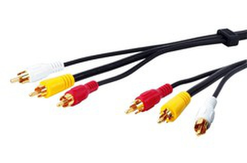 Ednet 3 x RCA - 3 x RCA, 1.5m 1.5m 3 x RCA 3 x RCA composite video cable