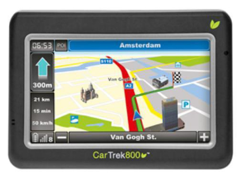 CarTrek Car Trek 800 Fixed 4.3Zoll LCD Touchscreen 205g Schwarz Navigationssystem