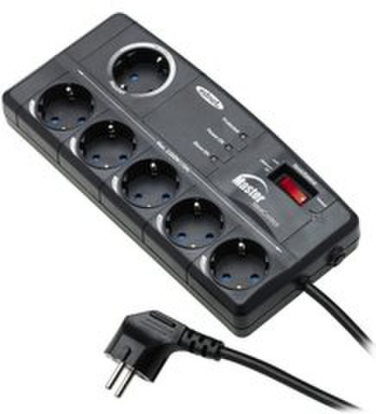 Ednet Power Control 6x Master Slave 6AC outlet(s) Black surge protector