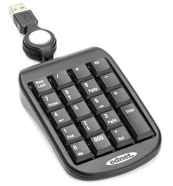 Ednet 86030 USB Числовой Черный клавиатура