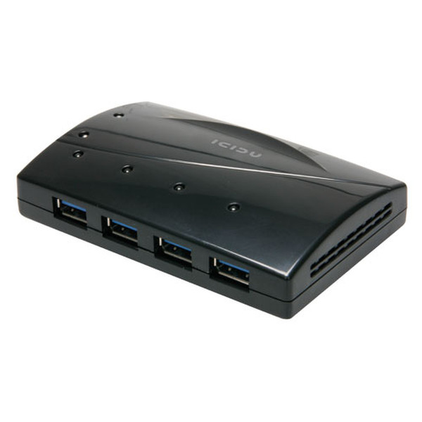 ICIDU 4-Port USB 3.0 hub 5000Мбит/с Черный хаб-разветвитель
