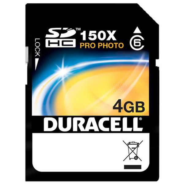 Duracell ProPhoto SDHC 4GB 4GB SDHC Klasse 6 Speicherkarte