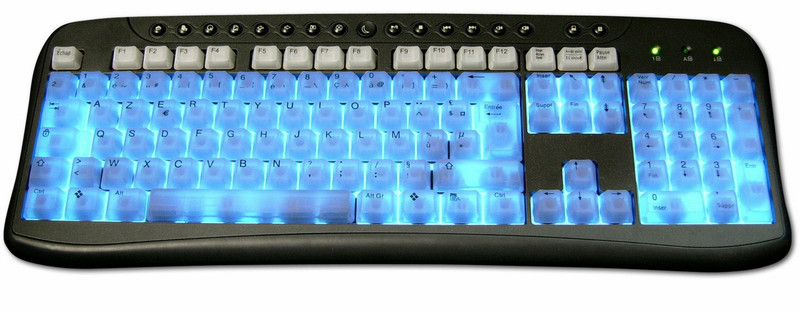 Mad.X MKB-01 BK USB AZERTY Schwarz Tastatur