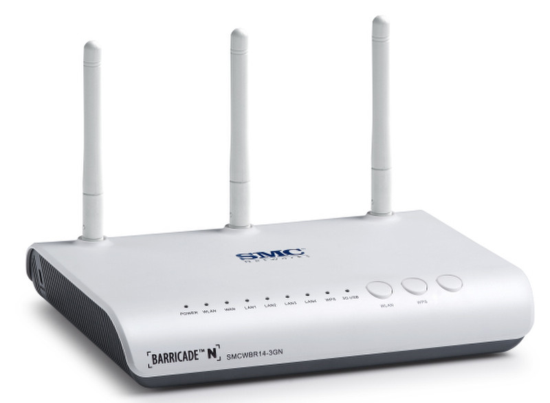 SMC SMCWBR14-3GN Silver wireless router