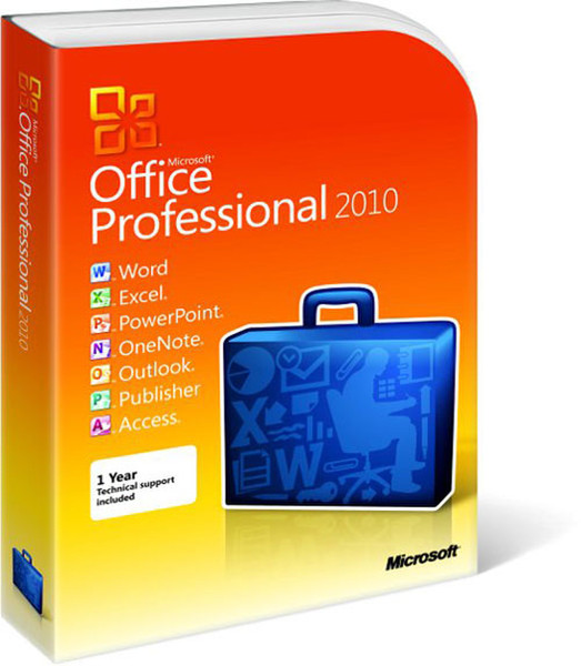 Microsoft Office Professional 2010, Winx32/x64, DVD, ITA Italian