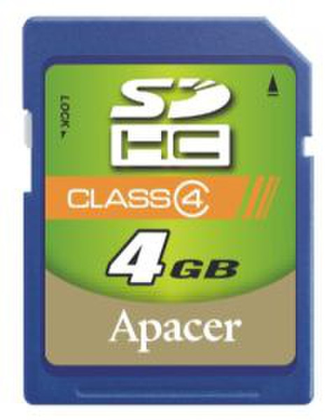 Apacer AP4GDSHC4-R 4ГБ SDHC карта памяти