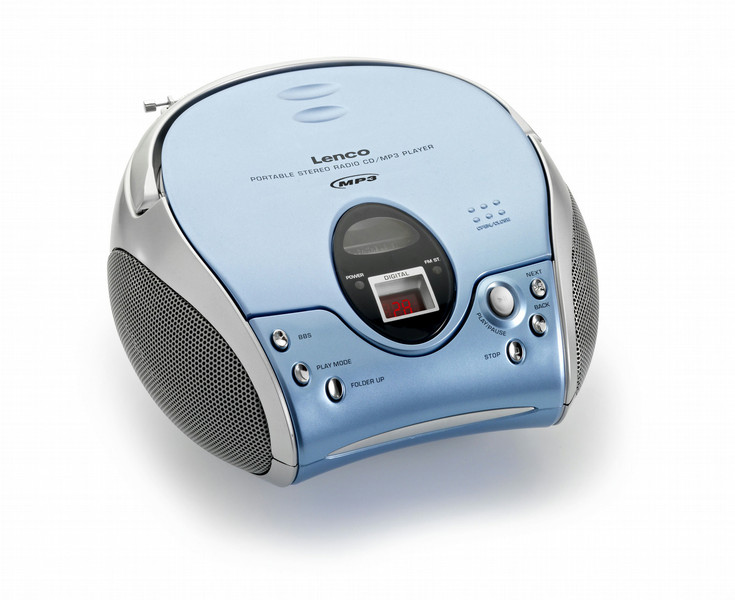 Lenco SCD 24 MP3 Portable CD player Blue,Silver