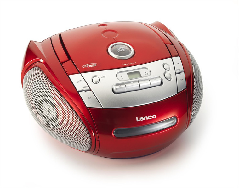 Lenco SCR 94 Portable CD player Rot, Silber
