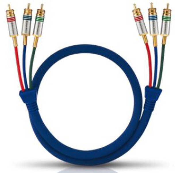 OEHLBACH 130701 1м 3 x RCA 3 x RCA Синий компонентный (YPbPr) видео кабель