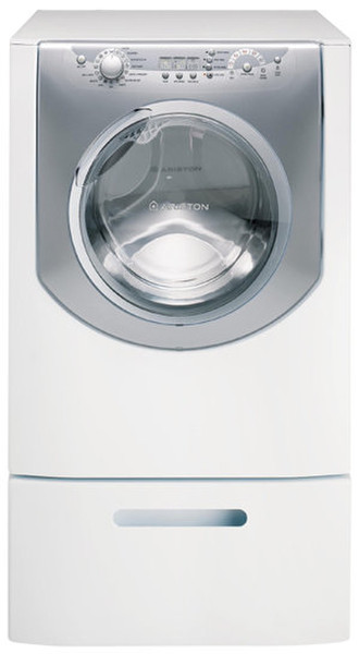 Hotpoint AQXXF 129 H Отдельностоящий Фронтальная загрузка 7.5кг 1200об/мин A+ Cеребряный, Белый стиральная машина