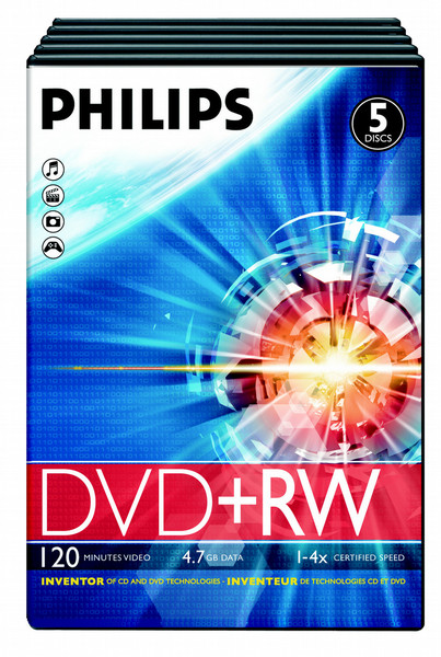 Philips DVD+RW 4.7GB / 120min 4.7GB DVD+RW