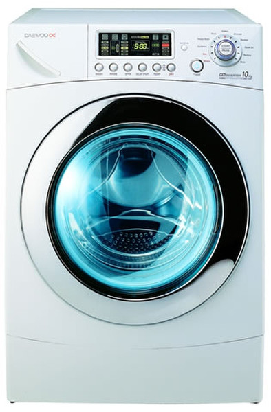 Daewoo DWD-E1211R Washing Machine Отдельностоящий Фронтальная загрузка 10кг 1200об/мин Белый стиральная машина