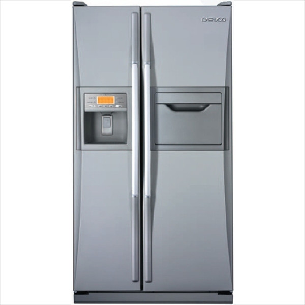 Daewoo FRS-2011IAL Side-by-Side Refrigerator freestanding Aluminium side-by-side refrigerator