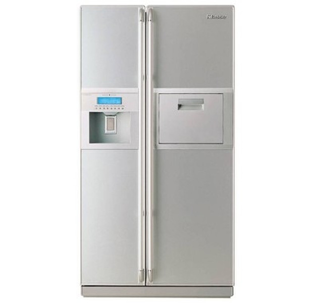 Daewoo FRS-T20FAS Side-by-Side Refrigerator freestanding Silver side-by-side refrigerator
