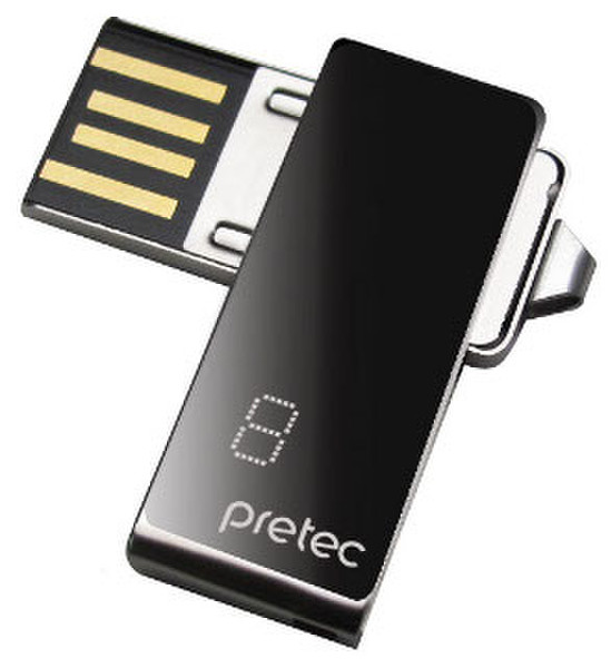 Pretec i-Disk Premier 8ГБ USB 2.0 Тип -A Черный USB флеш накопитель