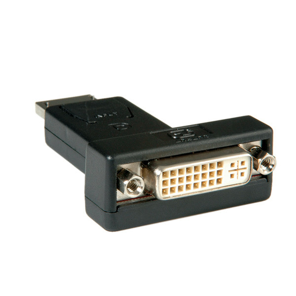 ROLINE DisplayPort-DVI Adapter, DP M - DVI F Черный кабельный разъем/переходник