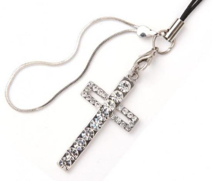 Tatch Cross With Big Clear Crystals