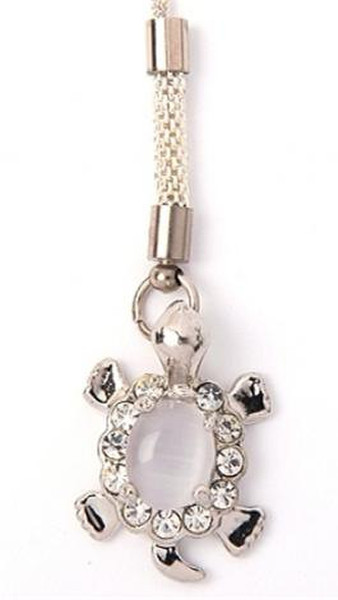Tatch Turtle With Clear Crystals Silver telephone hanger