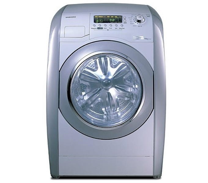 Samsung H1255AGS Washing machine Отдельностоящий Фронтальная загрузка 10кг 600об/мин Cеребряный стиральная машина