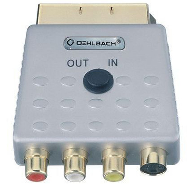 OEHLBACH XXL Adapter: Scart - S-VHS/RCA Scart 2x RCA Audio + RCA Video + S-VHS Cеребряный кабельный разъем/переходник
