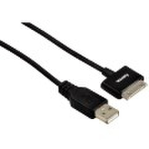 Hama USB Cable for iPhone 10PWWI Черный дата-кабель мобильных телефонов
