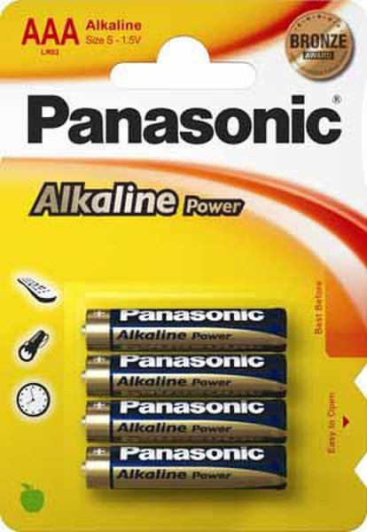 Panasonic 1x4 LR03APB Щелочной 1.5В батарейки
