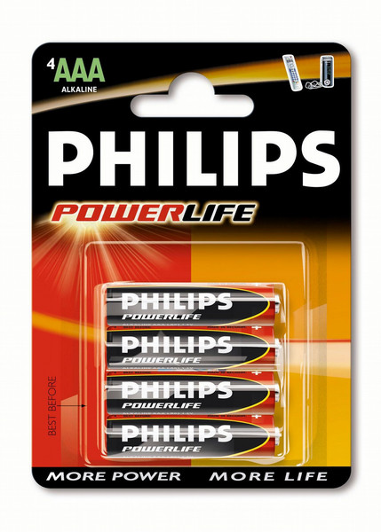 Philips 4x AAA Batteries Power all high-energy consuming devices Щелочной 1.5В батарейки