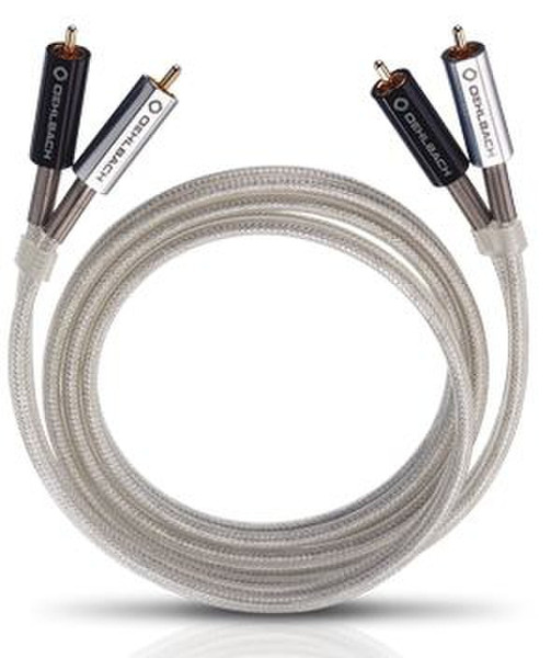 OEHLBACH Silver Express 0.5m 2 x RCA 2 x RCA Silver audio cable